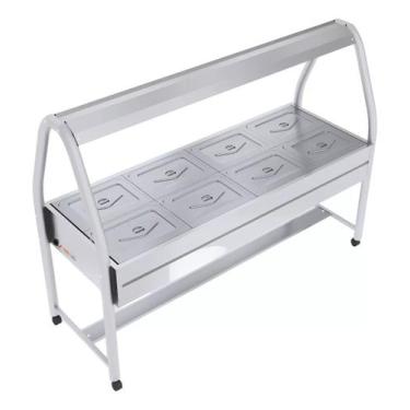 Imagem de Carrinho Térmico Buffet Banho-Maria Self-Service 8 Cubas Ibet, 220V