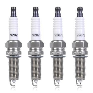 Imagem de Velas de ignição Iridium Platinum 92873 compatíveis com Hyundai Accent Veloster Elasntra Kia Rio Soul L4 1.6L 1.8L Substituição para LZKR6AIX Pacote com 4
