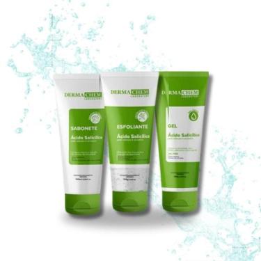 Imagem de Kit Skincare Anti Oleosidade e Acne Completo Dermachem 3 Itens