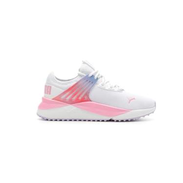 Imagem de PUMA Pacer Future Sunset Sky JR Tênis juvenil para meninas, 4 M, criança grande, branco, violeta vívido