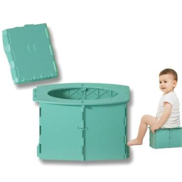 Imagem de VUFVOID Penico de viagem para crianças, penico dobrável portátil reutilizável para crianças, vaso sanitário dobrável para viagens ao ar livre, acampamento, assento infantil para treinamento de bebês