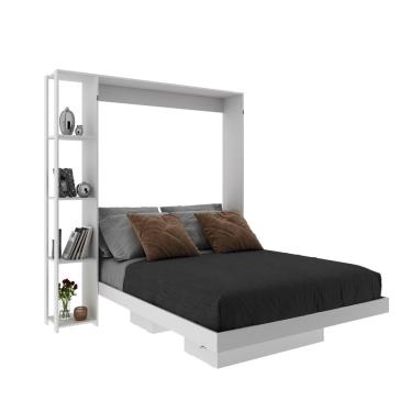 Imagem de Cama Articulada de Casal com 4 Prateleiras e 2 Nichos CM8014  Branco - Tecno