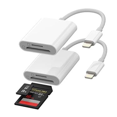 Imagem de Acessórios para leitor de cartão adaptador Lightning para Micro SD TF Flash 2 em 1 (pacote com 2) para Apple MFI 11 12 13 14 Pro Max X XS XR SE 7 8 Plus Ipad Air Mini 2020 Compact Photo Photography