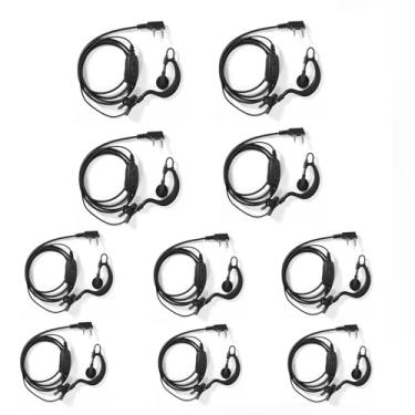 Imagem de 10 peças de fones de ouvido Walkie Talkie para rádios Baofeng UV-5R 888S Retevis RT22 RT21 RT68 RT68H H777 e Kenwood 2 Way Headsets