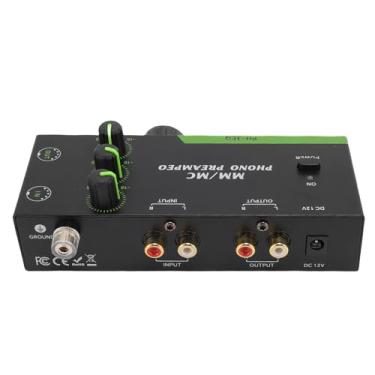 Imagem de Jectse Pré -amplificador Fono, Saída de Fone de Ouvido, Equalização de 3 Banda, Baixo Ruído, 5 Pinos XLR Com Conector de Fone de Ouvido de 3,5 Mm para Aprimoramento de Som (Plugue nos EUA)