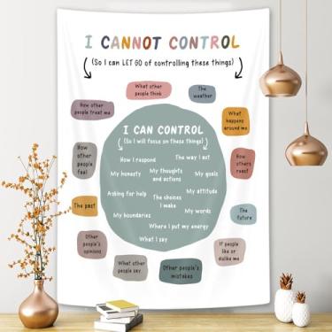 Imagem de Tapeçaria What I Can and Can't Control, Terapia, Escritório, Saúde Mental, Faixa de parede, Conselheiro Escolar, Psicólogo, Canto Calmante, Decoração de Sala de Aula, Presente de Terapeuta, 102 x 152