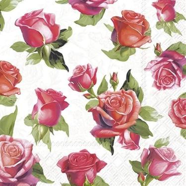 Imagem de Guardanapo para Decoupage Ihr 33x33 Rosas Elegantes C/ 2 Unidades - GU