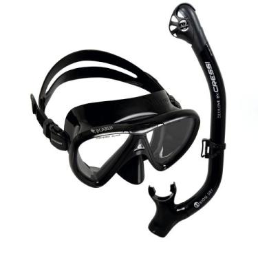 Imagem de Kit De Mergulho Cressi Ikarus & Dry, Preto