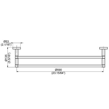 Imagem de Porta Toalha Duplo Perflex Slim C36 - 12122010