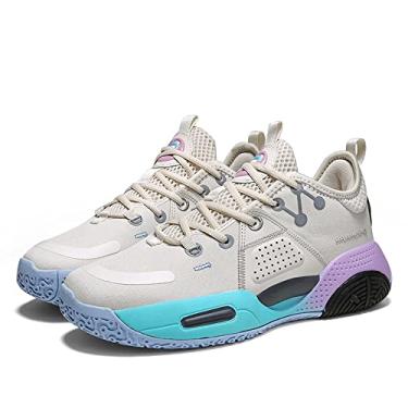 Imagem de Novetra Tênis de basquete masculino antiderrapante para caminhada, corrida ao ar livre, esportes e fitness(Purple,42 BR)