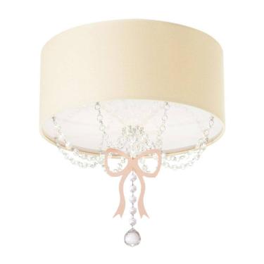 Imagem de Lustre Plafon Infantil Tom Luz Laço Cúpula Cru 30cm