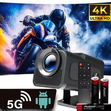 Imagem de Projetor Android 1HY320 com Imagem 4K, Apps e Espelhamento sem Fio Lan