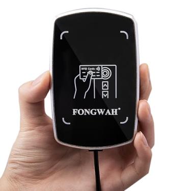 Imagem de Fongwah Leitor de cartão RFID de 13,56 MHz e 125 kHz emulador de teclado somente leitura para cartões S50/S70/DesFire/NFC em conformidade com ISO14443A/B