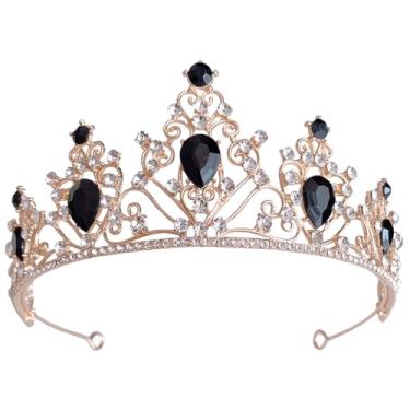 Imagem de Lurrose Coroa de Noiva: Tiara Com Strass - Tiara Elegante de Princesa para Mulheres, Casamento, Baile de Formatura, Festa de Aniversário (cor 7)