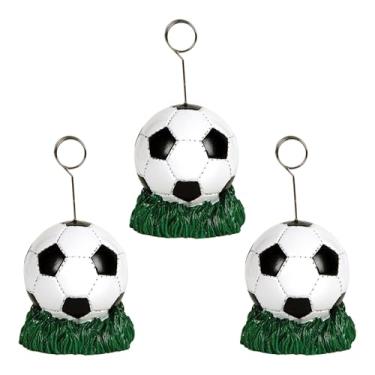 Imagem de Beistle Suporte de balão fotográfico de bola de futebol, 170 g, poliéster, multicolorido, conjunto de 3
