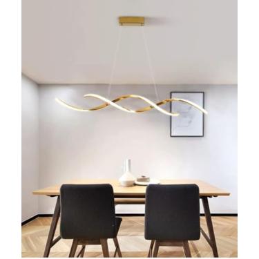 Imagem de Lâmpada Suspensa Com Controle Remoto Led Lâmpada Pendente Mesa De Jantar Moderna Luz De Teto Regulável Lustre Ajustável Em Altura Design Espiral Iluminação Pendente, Chrome Plated