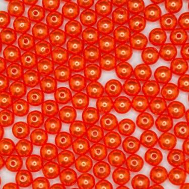 Imagem de Miçanga Passante Pérola Abs Vermelha 8mm 200pçs 80g - Macall