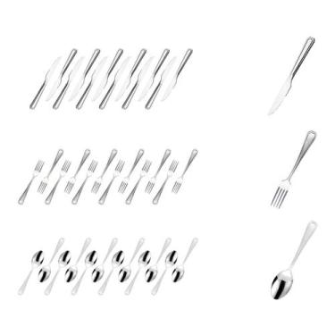 Imagem de Kit Faqueiro 36 Peças Aço Inox Bar / Casa /Restaurante - Em casa tem, 