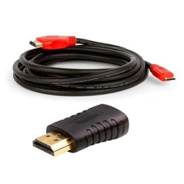 Imagem de Cabo HDMI para Mini HDMI + Adaptador - 5 Metros - CIRILO CABOS