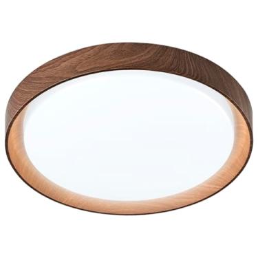 Imagem de Luminária Plafon LED Siena Redondo Imbuia 41cm 30w - 3 Tons | LY-9571/41Y IMB
