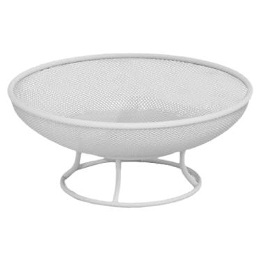 Imagem de XLWLLNJ Suporte para frutas, cesta, prato com pé, organizador de festas, bandeja para servir vegetais, para sala de estar, pão, entrada, Branco