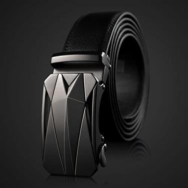 Imagem de Cinto Para Homens, Cintos De Couro Para Homens Para Jes Strap Slim M Preto Com Fivelas Elásticas Para Terno Com Catraca Reversível, Gray Silver, Length 115cm