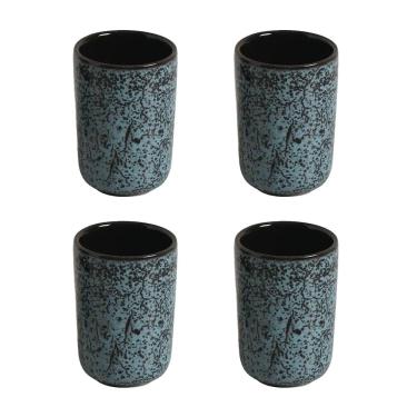 Imagem de Conjunto de Copos Porto Brasil Neo Stoneware Night Sky 110ml - 4 Peças 