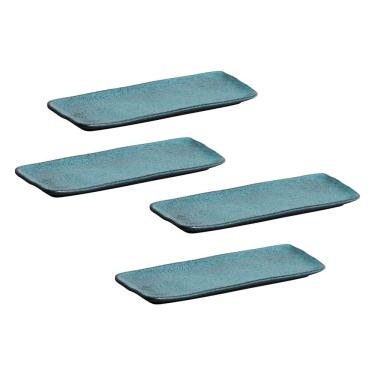 Imagem de Conjunto de Travessas Retangulares Médias Porto Brasil Orgânico Night Sky 33x13cm - 4 peças