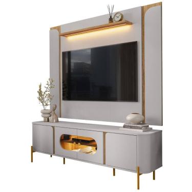 Imagem de Painel Maresias E Rack Juquehy Tv 75 Pol 180 cm BECHARA