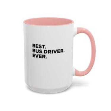 Imagem de Caneca de café com destaque para motorista de ônibus – Ideia de presente engraçada para motoristas de ônibus – Ideia de presente de aniversário e Natal (rosa, 425 g)