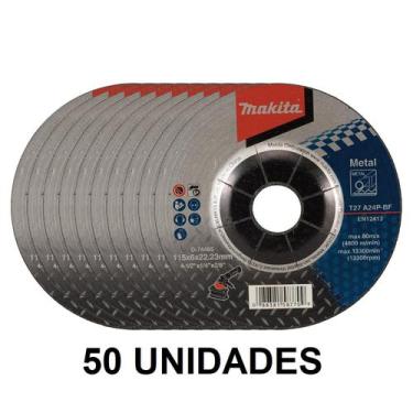 Imagem de Disco de Desbaste para Aço 115mm Makita D-74485 - 50 Unidades