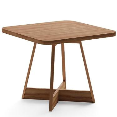 Imagem de Mesa de Jantar Quadrada 90 cm Átria 1593 Carraro (Nogal Com Rosê)