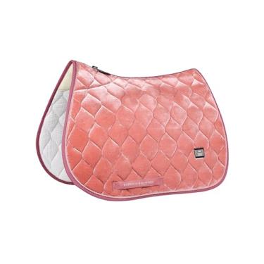 Imagem de Harrison Howard Almofada de selim de uso geral para treinamento de equitação almofada de sela inglesa amortecimento macio para costas de cavalo rosa salmão claro