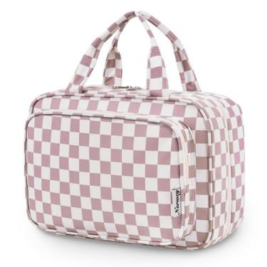 Imagem de Bolsa de higiene de viagem Narwey para mulheres com rosa de grande cap