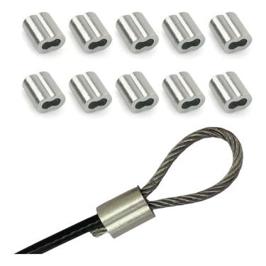 Imagem de 2X Nicopress Kit Com 50 Un Prensa Cabos De Aço 1/8 3,2Mm