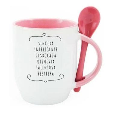 Imagem de Caneca De Colher Rosa Signo Sargitário
