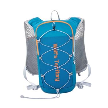 Imagem de menolana Colete de hidratação para corrida, mochila leve refletiva para homens e mulheres, para ciclismo, trilha, acampamento ao ar livre e corrida, Azul