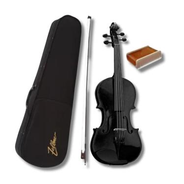 Imagem de Violino 3/4 Madeira Black Completo Preto Zlm34Bv Zelmer