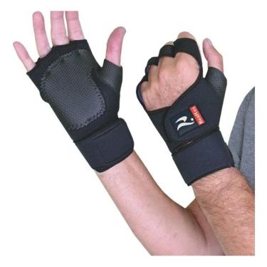 Imagem de 2X Luva Protetor De Palma Com Munhequeira Cross Fit Realtex