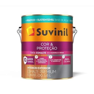 Imagem de Tinta para madeiras e metais esmalte brilhante seca rapido 0.9L - Gelo - 53704569, Suvinil Tintas