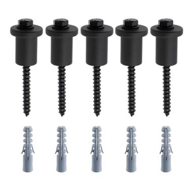 Imagem de Bitray Kit de espaçadores de porta de celeiro com 5 unidades, espaçador de parede de porta de celeiro de 3,34 cm, ferragens de porta de celeiro com parafusos de atraso