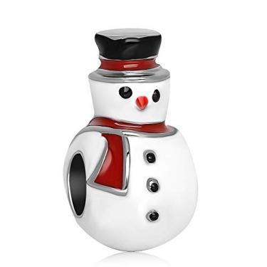 Imagem de MZC Jewelry Pingente de boneco de neve compatível com pulseira Pandora