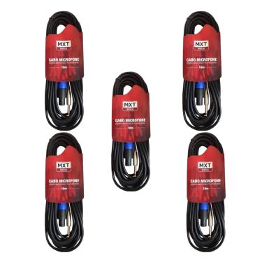 Imagem de KIT 5 Cabo Speakon Macho P10 Macho  MXT 10 Metros