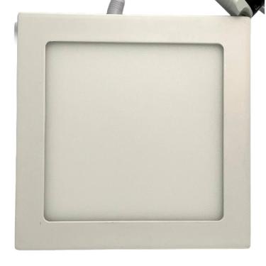 Imagem de Plafon Painel de LED QUADRADO de Embutir 20cm de diâmetro Bivolt (110/220V)- 15W - 3000k