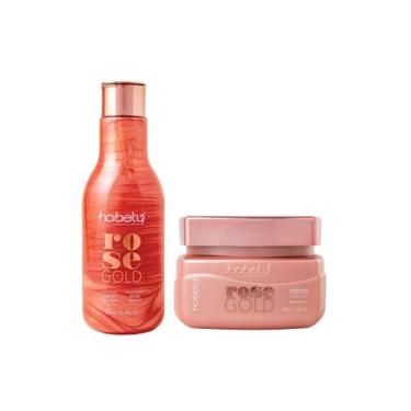 Imagem de Kit Rose Gold Hobety Shampoo 300ml+Mascara 300g - Hobety Profissional