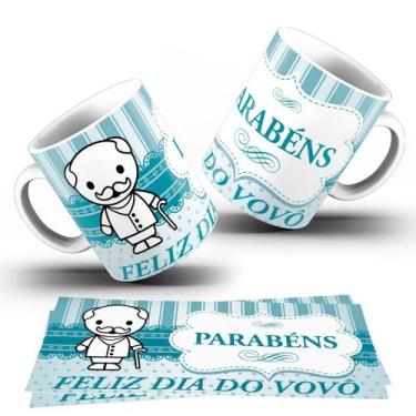 Imagem de Caneca Tema Vô  Caneca de Porcelana 325ml Branca  Presente Especial Di