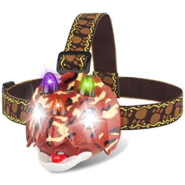 Imagem de Farol TIGTECGAME Triceratops LED Dinosaur para crianças +3 anos