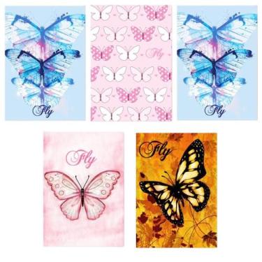 Imagem de Caderno Brochurão Borboleta 96 Folhas Costurado Capa Dura - Maxima cad