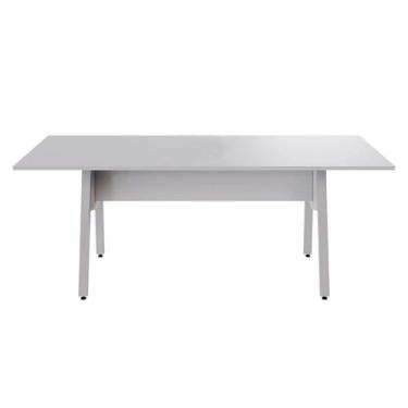Imagem de Mesa de Reunião 200cm para 8 Pessoas com Tampo Chanfrado Industrial Ex