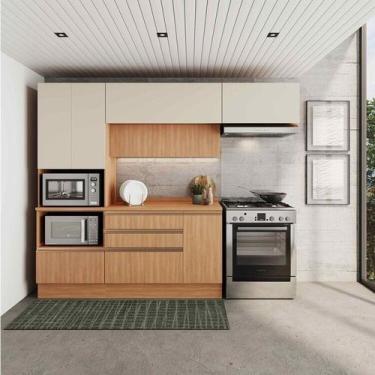 Imagem de Cozinha Modulada 4 Peças com Armários, Balcão e Torre Quente Aroeira C